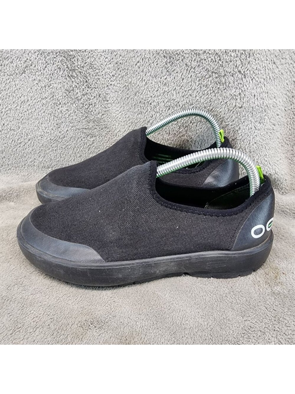 Oofos Shoes Womens Size 9 Black Stretch OOmg EeZee Low Recovery Slip On *Read*